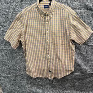 Catalina Shirt - Men’s Large - Plaid Short Sleeve BD Orange Blue